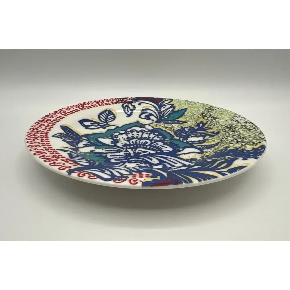 Anthropologie 8” Dessert Plate with Floral & Paisley Pattern
